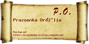 Prazsenka Orália névjegykártya
